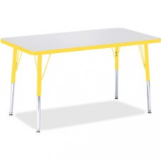 Berries Adult Height Color Edge Rectangle Table - Rectangle Top - Four Leg Base - 4 Legs - 36