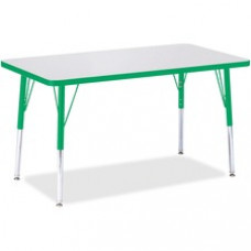 Berries Adult Height Color Edge Rectangle Table - Rectangle Top - Four Leg Base - 4 Legs - 36