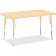 Berries Adult Height Maple Top/Edge Rectangle Table - Rectangle Top - Four Leg Base - 4 Legs - 36