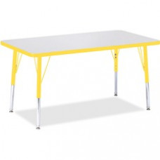 Berries Elementary Height Color Edge Rectangle Table - Rectangle Top - Four Leg Base - 4 Legs - 36