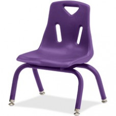 Jonti-Craft Berries Plastic Chair with Powder Coated Legs - Steel Frame - Four-legged Base - Purple - Polypropylene - 16.5
