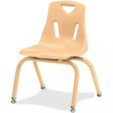Berries Stacking Chair - Steel Frame - Four-legged Base - Camel - Polypropylene - 15.5