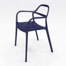 KFI Indoor/Outdoor Poly Guest Chair - Baltic Polypropylene Seat - Baltic Polypropylene Back - Baltic Polypropylene Frame - Four-legged Base - Armrest - 1 Each