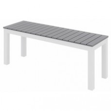 KFI Gray Indoor/Outdoor Furniture - Synthetic Polymer Seat - Aluminum Frame - Gray - 1 Each