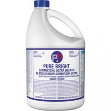 KIK Custom Pure Bright Germicidal Ultra Bleach - Liquid - 1 gal (128 fl oz) - 1 / Each - White