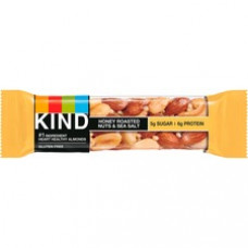 KIND Honey Roasted Nuts & Sea Salt - Trans Fat Free, High-fiber, Low Sodium, Dairy-free, Gluten-free - Sea Salt, Honey Nut - 1.41 oz - 12 / Box
