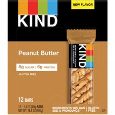 KIND Nuts & Spices Bars - Gluten-free, Trans Fat Free, No Artificial Flavor, Low Glycemic - Peanut Butter - 1.40 oz - 12 / Box