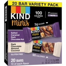 KIND Minis Snack Bar Variety - Trans Fat Free, Gluten-free, Low Glycemic, Low Sodium - Dark Chocolate Almond & Coconut, Salted Caramel & Dark Chocolate Nut - 1.03 lb - 1