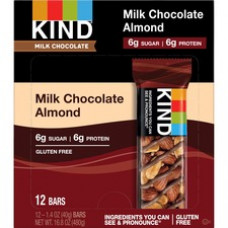 KIND Milk Chocolate Nut Bars - Low Sodium, Gluten-free, Individually Wrapped, Low Glycemic - Milk Chocolate, Almond, Peanut - 12 / Box