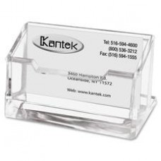 Kantek Acrylic business Card Holder - 2" x 4" x 1.9" - 1 Each - Clear