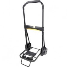 Kantek Ultra-Lite Folding Cart - Telescopic Handle - 200 lb Capacity - Steel, Aluminum - Black