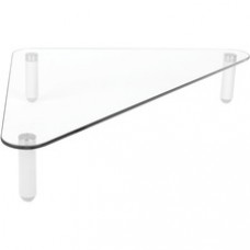 Kantek Glass Top Corner Monitor Riser - 40 lb Load Capacity - 3.3