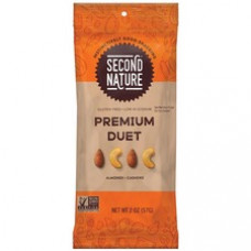 Second Nature Premium Duet Trail Mix - Low Sodium, Gluten-free, No Artificial Flavor, No Artificial Color, Preservative-free - Cashew, Almond - 2 oz - 12 / Box