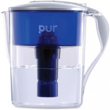 Pur 11 Cup Water Filter Pitcher - Pitcher - 40 gal - 1 Each - Blue, Gray