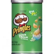 Pringles® Sour Cream & Onion - Sour Cream, Onion - Can - 1 Serving Can - 2.50 oz - 12 / Carton