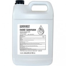 Kem Krest Hand Sanitizer - 1 gal (3.8 L) - Kill Germs - Hand - Clear - Quick Drying, Fast Acting - 1 / Each