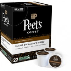 Peet's Coffee™ K-Cup Major Dickason's Blend Coffee - Compatible with Keurig Brewer - Dark - 22 / Box