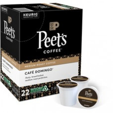 Peet's Coffee™ K-Cup Cafe Domingo Coffee - Compatible with Keurig Brewer - Medium - 22 / Box