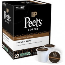 Peet's Coffee™ K-Cup French Roast Coffee - Compatible with Keurig Brewer - Dark - 22 / Box
