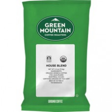 Green Mountain Coffee Fair Trade Organic House Blend - Regular - House Blend - Light - 2.5 oz - 50 CoffeeBag - 50 / Carton
