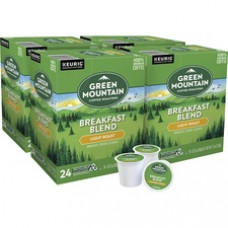 Green Mountain Coffee Roasters® K-Cup Breakfast Blend Coffee - Compatible with K-Cup Brewer - Light - 4 / Carton