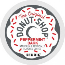 The Original Donut Shop® K-Cup Peppermint Bark Coffee - Compatible with K-Cup Brewer - Light - 1 Box