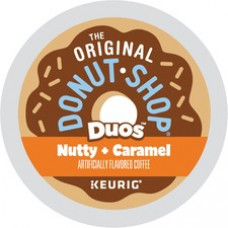 The Original Donut Shop® K-Cup Duos Nutty + Caramel Coffee - Compatible with Keurig Brewer - Medium - 24 / Box