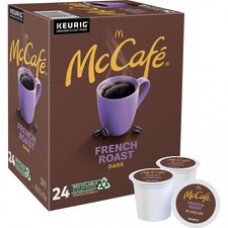 McCafe K-Cup French Roast Coffee - Compatible with Keurig Brewer - Dark/Bold - 24 / Box