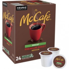 McCafe K-Cup Decaf Premium Roast Coffee - Compatible with Keurig Brewer - Medium - 24 / Box