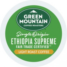 Green Mountain Coffee Roasters® K-Cup Ethiopia Supreme Coffee - Compatible with Keurig Brewer - Light - 1 Box