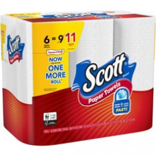 Scott Paper Towels Choose-A-Sheet - Mega Rolls - 1 Ply - White - Paper - Absorbent, Streak-free, Quick Drying, Perforated - For Hand - 102 - 2448 / Carton