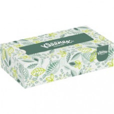 Kleenex Naturals Facial Tissue - 8.40" x 8.40" - White - Fiber - Soft - For Restroom - 125 Quantity Per Box - 1 Box