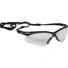 Jackson Safety V30 Nemesis Safety Eyewear - Lightweight, Flexible, Comfortable, Scratch Resistant - Ultraviolet Protection - Polycarbonate Lens - Clear, Black - 1 Each