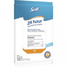 Scott 24 Hour Sanitizing Wipes - Wipe - Fresh Scent - 4.33