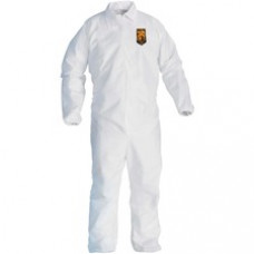KleenGuard A40 Coveralls - Zipper Front, Elastic Wrists & Ankles - Recommended for: Healthcare, Manufacturing, Maintenance - Breathable, Microporous, Elastic Wrist, Elastic Ankle, Laminated - Extra Large Size - Particulate, Liquid, Debris, Chemical,