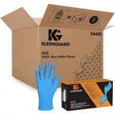 Kleenguard G10 Blue Nitrile Gloves - Small Size - For Right/Left Hand - Nitrile - Blue - High Tactile Sensitivity, Textured Grip, Powder-free - For Food Handling, Food Preparation, Manufacturing, Food Service, Electrical, Electrical Contracting, Painting,