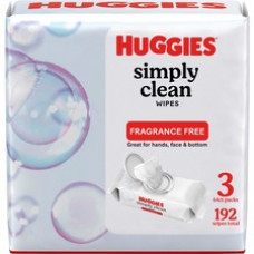 Huggies Simply Clean Wipes - White - Unscented, Hypoallergenic, pH Balanced, Fragrance-free, Alcohol-free, Paraben-free, Phenoxyethanol-free - For Hand, Skin, Face - 1 Each