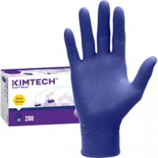 Kimtech Vista Nitrile Exam Gloves - X-Small Size - For Right/Left Hand - Nitrile - Blue - Recyclable, Textured Fingertip, Disposable, Beaded Cuff, Powdered, Non-sterile, Textured Fingertip - For Laboratory Application - 200 / Box - 4.7 mil Thickness - 9.5