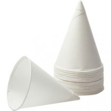 Konie Paper Cone Cups - / Bag - 4 fl oz - Cone - 200 / Bag - White - Paper - Cold Drink