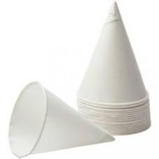 Konie Paper Cone Cups - / Bag - 4.50 fl oz - Cone - 200 / Bag - White - Paper