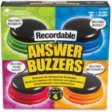 Learning Resources Recordable Answer Buzzers - Theme/Subject: Learning - Skill Learning: Sound, Game - 4 Pieces - 3+