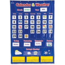 Learning Resources Calendar/Weather Pocket Chart - Theme/Subject: Learning - Skill Learning: Weather, Holiday, Day, Month, Celebration, Season, Week, Calendar - 3-6 Year