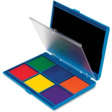 Learning Resources 7 Color Stamp Pad Ink Pad - 1 Each - Black, Green, Blue, Orange, Red, Yellow, Purple Ink