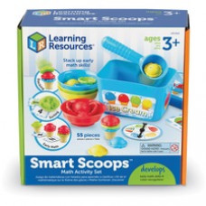 Learning Resources Smart Scoops Math Activity Set - Theme/Subject: Learning - Skill Learning: Mathematics, Counting, Sorting, Sequencing, Twist, Color Identification, Educational, Stacking - 55 Pieces