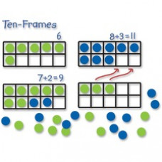 Learning Resources Giant Magnetic Ten-frame Set - Theme/Subject: Learning - Skill Learning: Visual, Addition, Subtraction, Number, Operation, Counting, Algebra, Cardinality - 5+