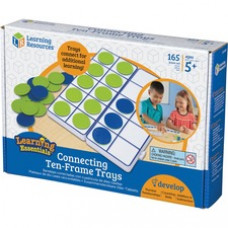 Learning Resources Connecting Ten-Frame Trays - Theme/Subject: Learning - Skill Learning: Visual, Mathematics, One-to-One Correspondence, Counting, Addition, Subtraction, Multiplication, Number, Place Value, Tactile Discrimination, Fine Motor - 5 Yea
