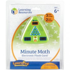 Learning Resources Minute Math Electronic Flash Card - Skill Learning: Equation Solving, Visual Processing, Audio Feedback, Addition, Subtraction, Multiplication, Division, Number, Mathematics, Algebra, Color, ...