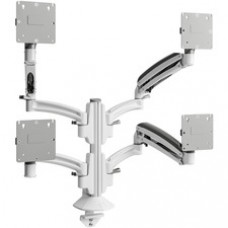 Chief Kontour K1C420W Mounting Arm for Monitor, TV, All-in-One Computer - White - TAA Compliant - 4 Display(s) Supported - 36
