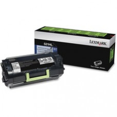 Lexmark 521HL Toner Cartridge - Laser - High Yield - 25000 Labels Black - Black - 1 Each