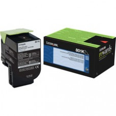Lexmark Unison 801K Toner Cartridge - Laser - Standard Yield - 1000 Pages Black - Black - 1 Each